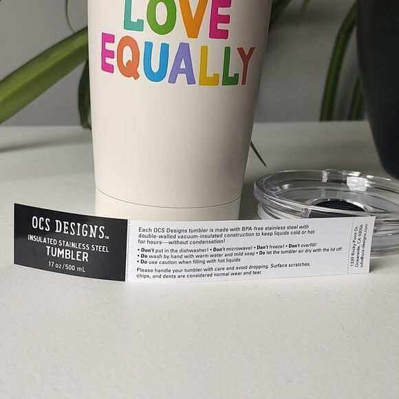 Brand New 17 oz./500 ml Love Equally Insulated Stainless Steel Tumbler - Picture 12 of 13